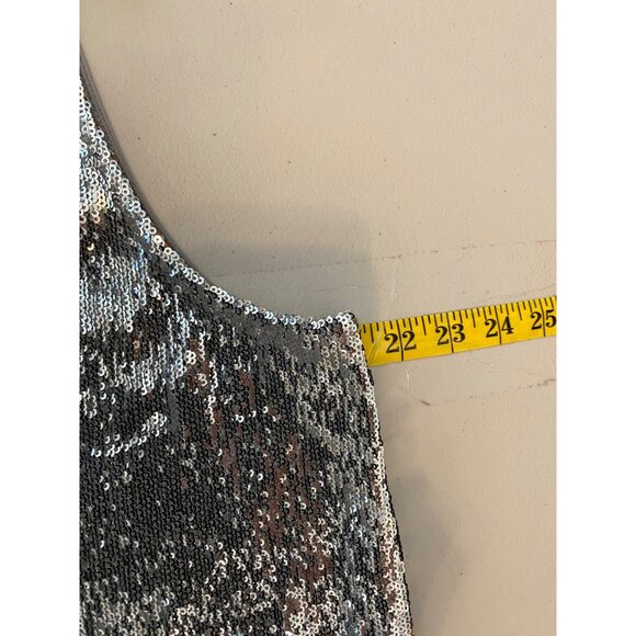 Jessica London Womens Sequin Front Tank Top Silver Gray Size 14/16 - Picture 8 of 9